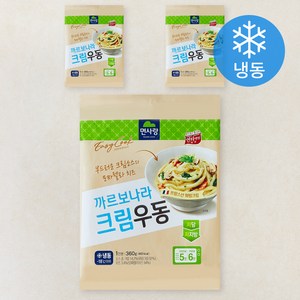 면사랑 까르보나라 크림우동 1인분 (냉동), 360g, 3개