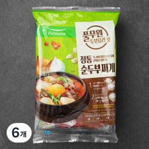 풀무원 정통 순두부찌개 킷 2인분, 602g, 6개