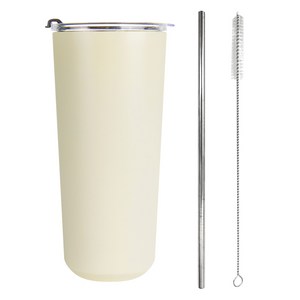 레티 어반 보온보냉 텀블러 700ml + 빨대 + 세척솔 세트, 아이보리, 1세트