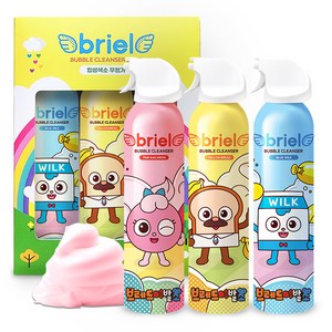 디보트브리엘 유아용 브레드 이발소 버블클렌저 딸기향 + 바나나향 + 풍선껌향 3종세트, 1세트