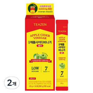 티젠 애플사이다비니거 젤리 14p, 280g, 2개