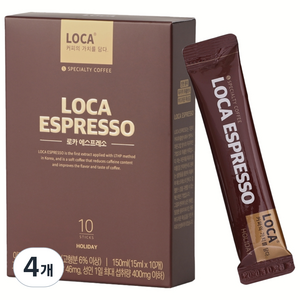 로카에스프레소 액상 스틱 커피 홀리데이, 15ml, 10개입, 4개