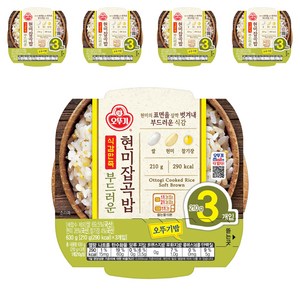 오뚜기 식감만족 부드러운 현미 잡곡밥, 210g, 15개
