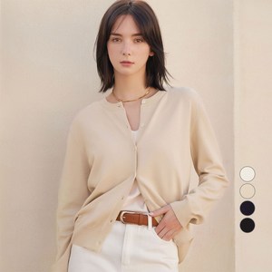 ELLE PARIS 여성용 소프트터치 루즈핏 데일리 가디건