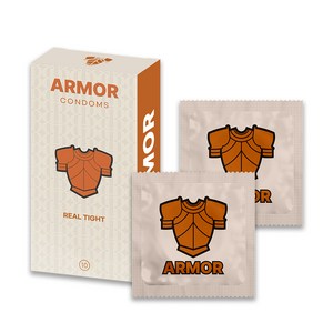 아머 리얼타이트 밀착형 콘돔, 10개입, 1개