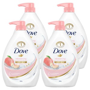 도브 리밸런싱 바디워시 화이트피치, 1kg, 4개