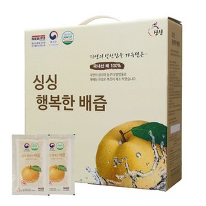 싱싱 행복한 배즙, 100ml, 50개