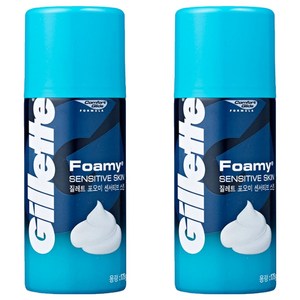 질레트 포오미 센서티브 스킨 쉐이빙 폼, 175g, 2개
