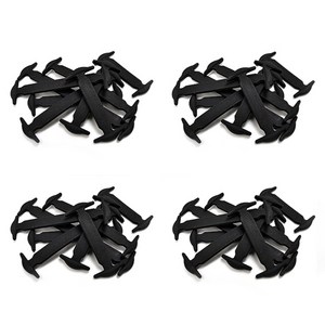 피아 노타이 실리콘 신발끈 세트 20p, 블랙, 4개