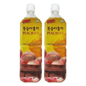 스위트코리아 복숭아 홍차 액상, 1L, 2개