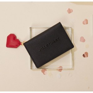 질스튜어트 ACC PAPER 양각 로고 소가죽 카드지갑 JAWA6EC01BK