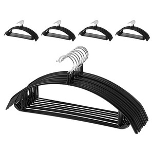 코멧 홈 어깨 뿔 방지 논슬립 옷걸이, 블랙, 50개