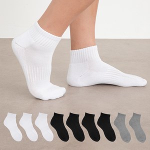 베이스알파에센셜 남성용 스포츠 파일 쿠션 단목 양말 10켤레