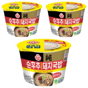 오뚜기 컵밥 얼큰 순후추 돼지국밥, 311.5g, 3개