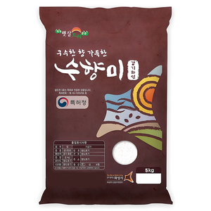 수향미 2024년산 햅쌀 골든퀸 3호 백미, 특, 5kg, 1개