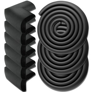 원더파파 엠보싱 모서리보호대 3p + 코너보호대 6p 세트, 블랙, 2m, 1세트