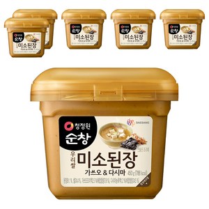 청정원순창 미소된장 가쓰오 앤 다시마, 450g, 6개
