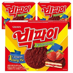 크라운 빅파이 딸기, 216g, 3개