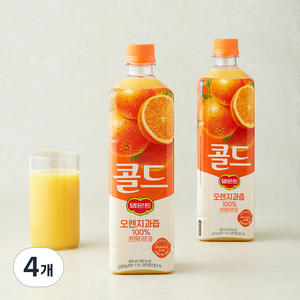 델몬트 콜드 100% 오렌지, 900ml, 4개