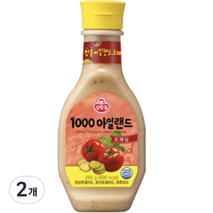 오뚜기 1000 아일랜드 드레싱, 250g, 2개