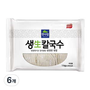 면사랑 생칼국수, 1kg, 6개