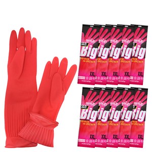 마미손 고무장갑, 레드, 특특대(XXL) 이..., 10개