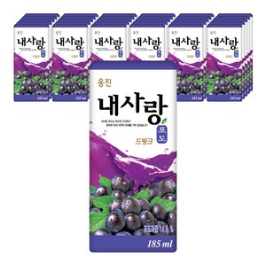 웅진 내사랑 포도주스 드링크팩, 185ml, 48개