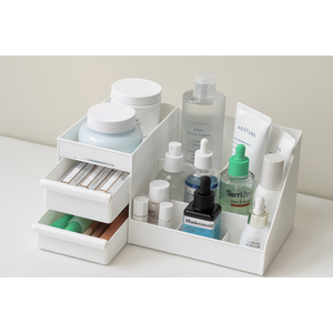 그뤠잇라이프 다용도 화장품 정리함, 화이트, 1개