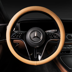 메이튼 자동차 차량용 가죽 핸들커버 순정형, 새들브라운, 370mm