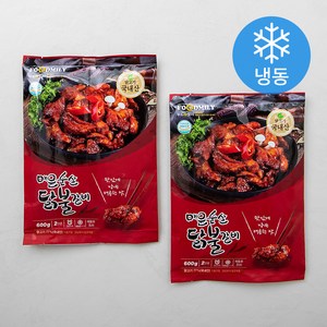 푸드밀리 매운순살닭불갈비 (냉동), 600g, 2개