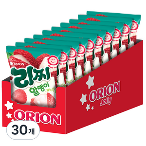 오리온 리찌알맹이 젤리, 67g, 30개