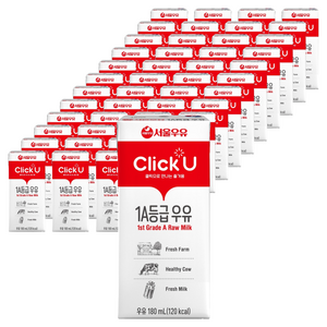 클릭유 1A등급 우유, 180ml, 48개
