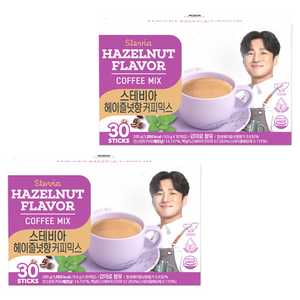 맥널티커피 스테비아 커피믹스 헤이즐넛향, 9.5g, 30개입, 2개