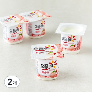요플레 복숭아 멀티 4p, 340g, 2개