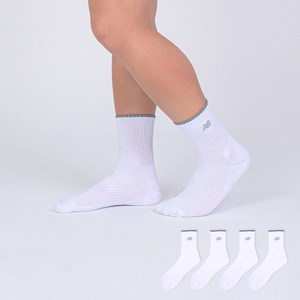 뉴발란스 남성용 탑포인트 자수로고 쿠션 중목 양말 4켤레