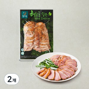 허브를 담은 훈제오리 정다운 슬라이스, 500g, 2개