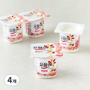 요플레 복숭아 멀티 4p, 340g, 4개