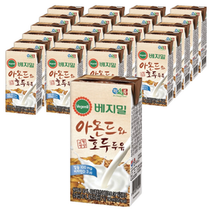 베지밀 아몬드와 호두 두유, 190ml, 24개