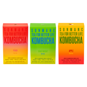 선망 콤부차 체험팩 사과 + 복숭아 + 샤인머스캣 세트