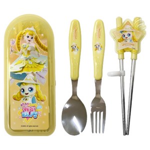 르번 아동용 슈팅스타 캐치티니핑 올인원 교정 젓가락 세트, 빤짝핑, 스푼 + 포크 + ..., 1개