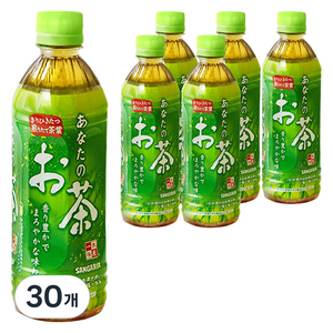 산가리아 당신의 녹차, 500ml, 30개