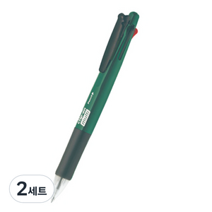 제브라 클립온 멀티 네온 4색 볼펜 0.7mm + 0.5mm 샤프 세트, 네온그린, 2세트