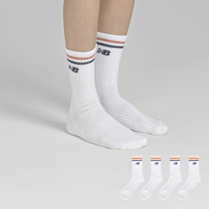 뉴발란스 투턴 라인 쿠션 장목 양말 4켤레