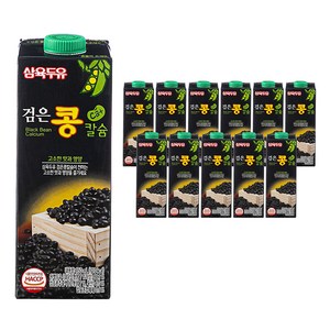 삼육두유 검은콩 칼슘 두유, 950ml, 12개