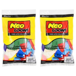 네오룬스 30cm 라운드풍선 50p, 스탠다드혼합, 2개