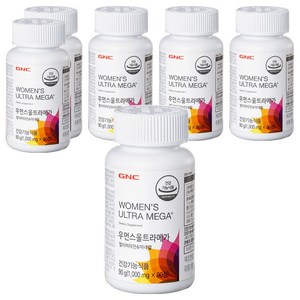 GNC 우먼스 울트라메가 멀티비타민 앤 미네랄, 90정, 6개