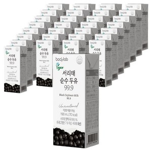 바디랩 서리태 순수 두유 99.9, 190ml, 48개