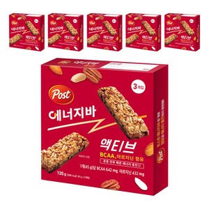 포스트 에너지바 액티브 3p, 135g, 6개