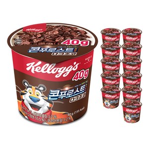 콘푸로스트 다크초코 컵 시리얼, 40g, 12개