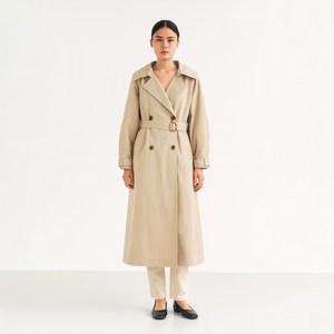 온앤온 여성용 볼륨 슬리브 트렌치 코트